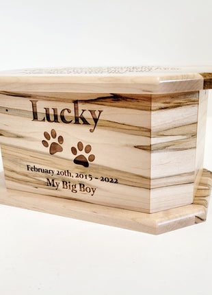 Engraved Handmade Personalized Paw Pet Urn, Small Urn, Urn for Pet, Dog Urn, Cat Urn