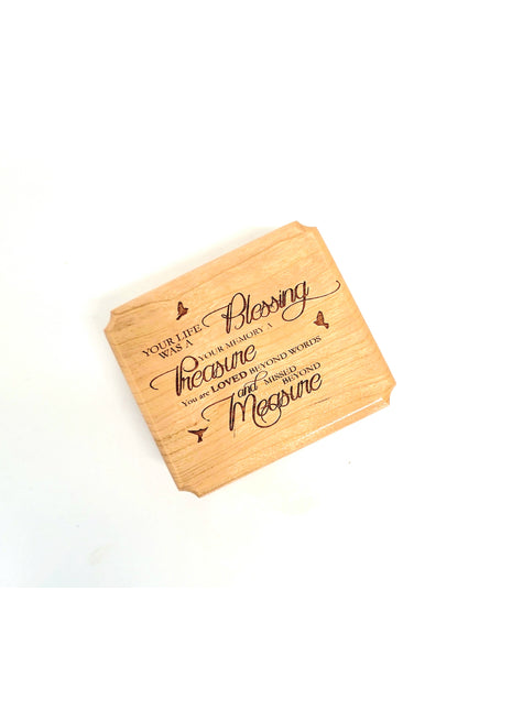 Blessings Treasure Measure Mini Urn Add Text, Small Shareable Urn, Infant Urn Personalized Handmade Custom Laser Engraved