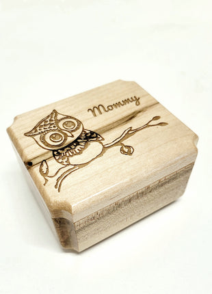 Engraved Handmade Personalized Mini Owl Design Urn, Small Urn, Sharable Urn, Pocket Urn