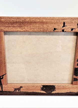 Personalized 8x10 Wooden Duck Hunting Picture Frame Add Your Name, Rustic Hunting Picture Frame