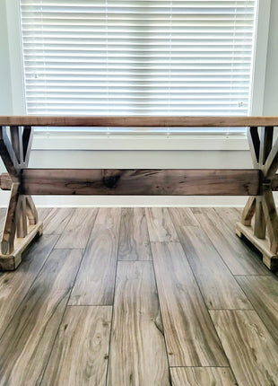 Handmade Rustic Modern Farmhouse Kitchen Table, Farmhouse Dining Table, Barn Style Weathered Wood Table