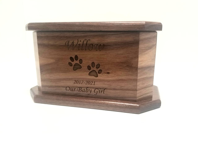 Wooden Pet Urn, Pet Memorial