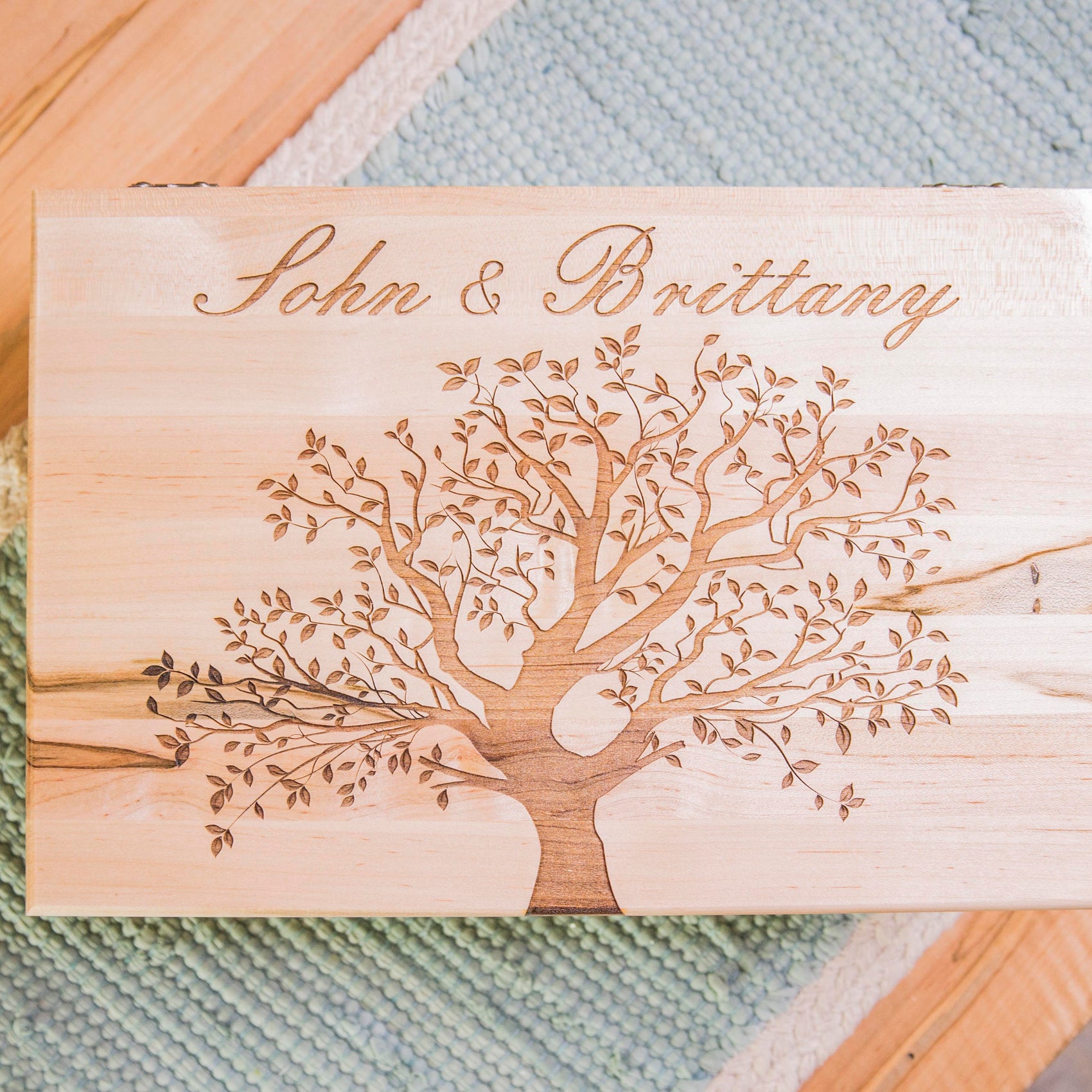 Custom Engraved Wooden Memory Box | Personalized Keepsake Boxes