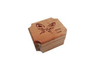 Butterfly Ring Box Add Text, Personalized Handmade Custom Laser Engraved Wooden Ring Box