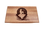 Mermaid Sunset Electronic Music Box Add Text, Personalized Custom Wood Laser Engraved Music Box