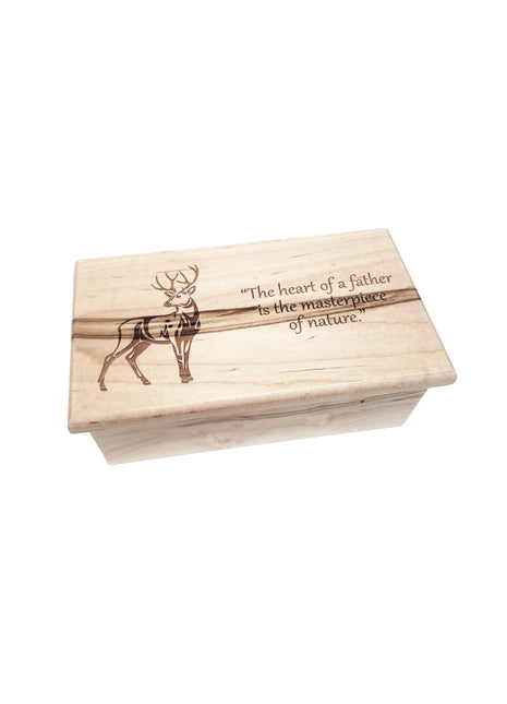 Deer Electronic Music Box Add Text, Personalized Custom Wood Laser Engraved Music Box
