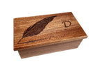 Feather Electronic Music Box Add Text, Personalized Custom Wood Laser Engraved Music Box