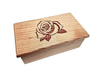 Rose Bloom Electronic Music Box Add Text, Personalized Custom Wood Laser Engraved Music Box