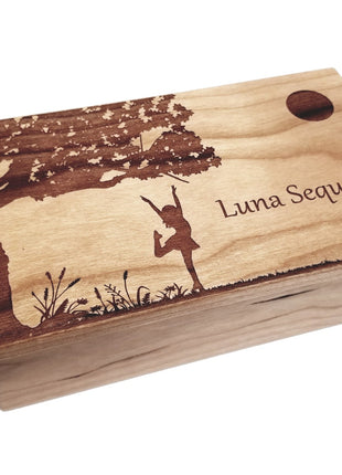 Giraffe Electronic Music Box Add Text, Personalized Custom Wood Laser Engraved Music Box