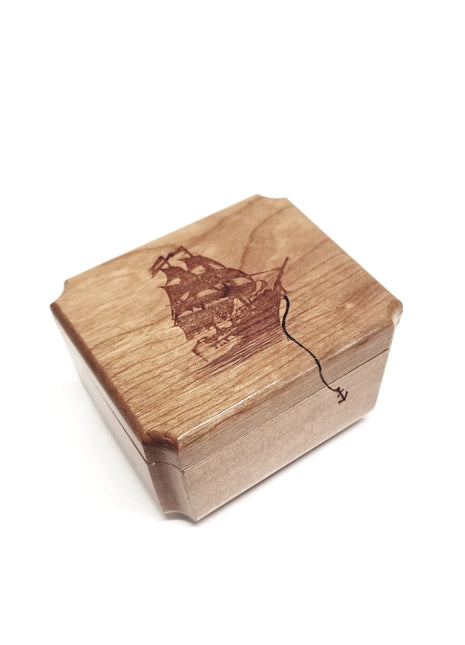 Pirate Ship Mini Urn Add Text, Small Shareable Urn, Infant Urn Personalized Handmade Custom Laser Engraved