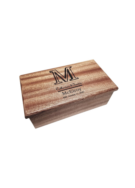 Initial Name Electronic Music Box Add Text, Personalized Custom Wood Laser Engraved Music Box