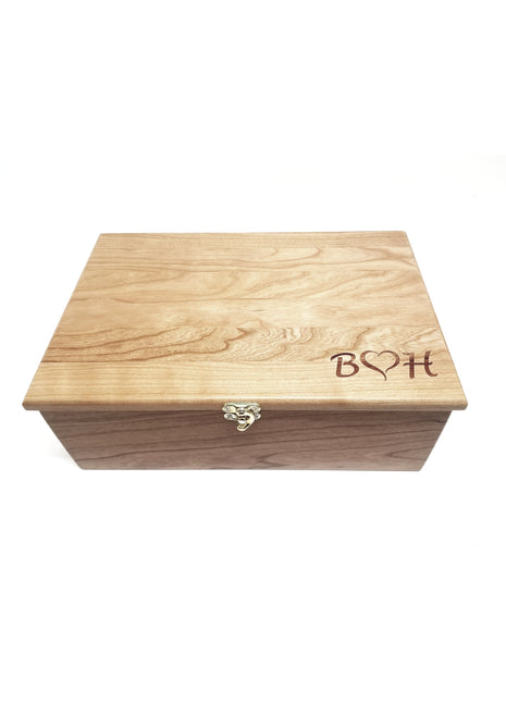 Memory Box Add Text, Personalized Handmade Custom Wood Memorial Laser Engraved Box