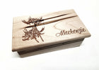 Spider Lily Flower Electronic Music Box Add Text, Personalized Custom Wood Laser Engraved Music Box