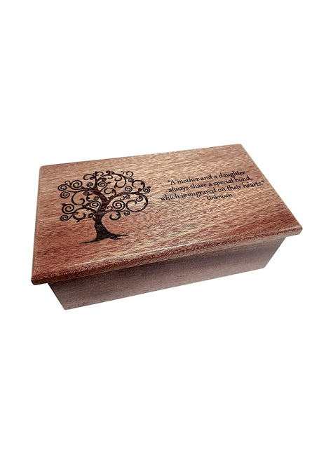 Tree Electronic Music Box Add Text, Personalized Custom Wood Laser Engraved Music Box