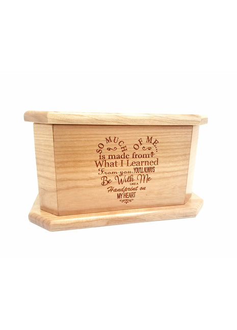 Word Heart Pet Urn Add Text, Handmade Personalized Custom Laser Engraved Wooden Small Urn