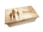 Mother & Sons Electronic Music Box Add Text, Personalized Custom Wood Laser Engraved Music Box