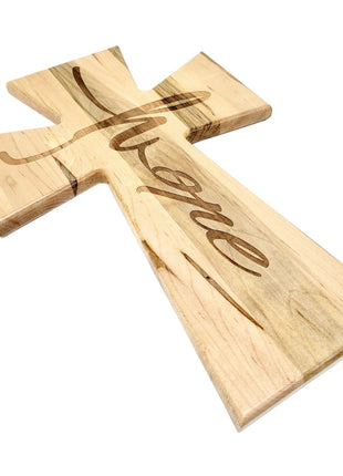 Hope Cross Add Text, Personalized Custom Wooden Laser Engraved Remembrance