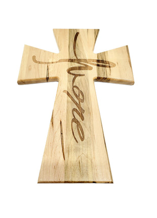 Hope Cross Add Text, Personalized Custom Wooden Laser Engraved Remembrance