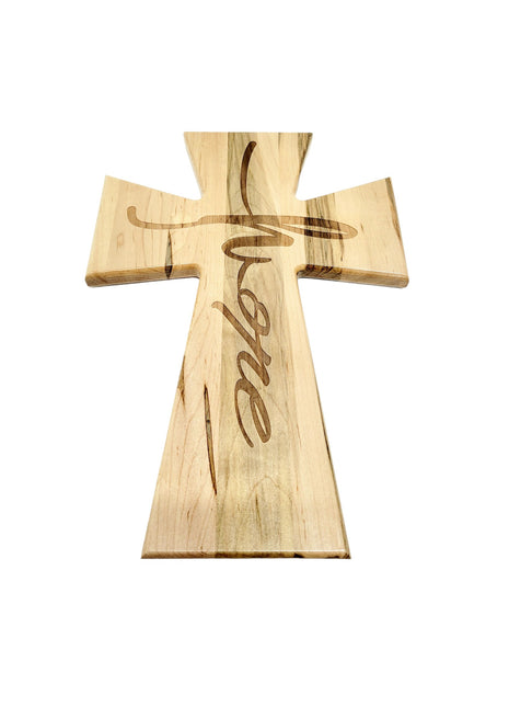 Hope Cross Add Text, Personalized Custom Wooden Laser Engraved Remembrance