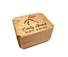 Dragonfly Ring Box Add Text, Personalized Handmade Custom Laser Engraved Wooden Ring Box