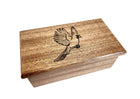 Cardinal Music Box Add Text, Personalized Custom Laser Engraved Traditional Wind Up Handmade Wood Music Box