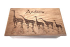 Giraffe Electronic Music Box Add Text, Personalized Custom Wood Laser Engraved Music Box