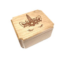 Unicorn Mini Music Box Add Text, Personalized Handmade Custom Wood Small Wind Up Music Box