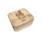 Sisters Friends Ring Box Add Text, Personalized Handmade Custom Laser Engraved Wooden Ring Box