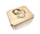 Engraved Handmade Personalized Mini Little Boy Urn, Mother Son Heart Hug Urn, Small Urn, Sharable Urn, Pocket Urn, Rememberance Urn