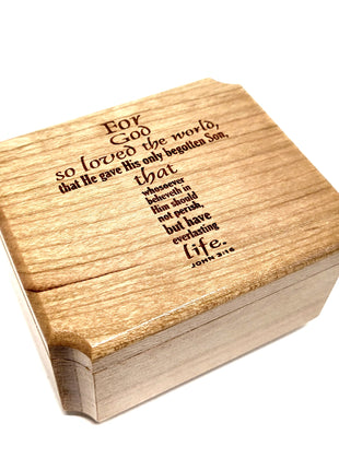 Engraved Handmade Personalized Cross Bible Verse Mini Urn, Small Urn, Sharable Urn, Pocket Urn, Rememberance Bible Verse Urn