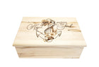 Flowered Anchor Memory Box Add Text, Personalized Handmade Custom Wood Memorial Laser Engraved Box, Hope Anchors the Soul