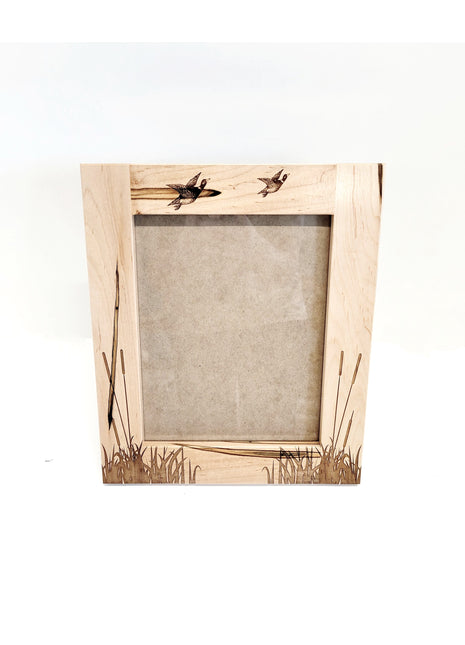 Ducks Wooden Picture Frame 8"x10" Add Text, Personalized Custom Laser Engraved