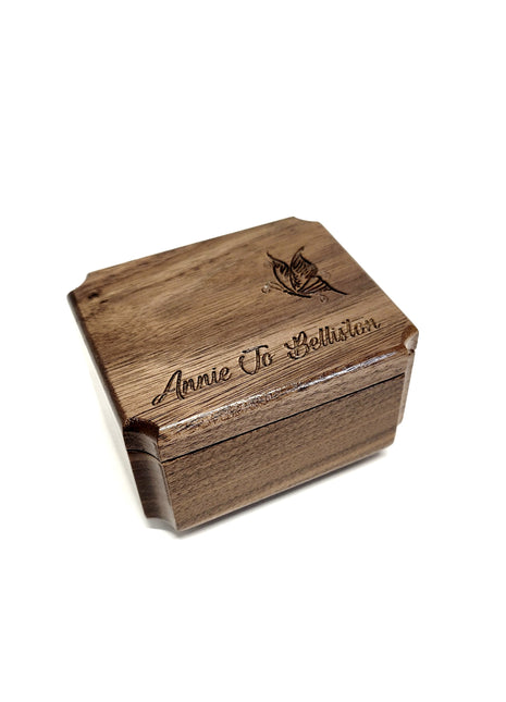 Butterfly Mini Urn Add Text, Small Shareable Urn, Infant Urn Personalized Handmade Custom Laser Engraved