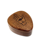 Evil Eye Design Pick Box Add Text, Custom Laser Engraved Handmade Pick Box