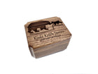 Bears Mini Music Box Add Text, Personalized Handmade Custom Wood Small Wind Up Music Box