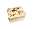 Hummingbird Ring Box Add Text, Personalized Handmade Custom Laser Engraved Wooden Ring Box