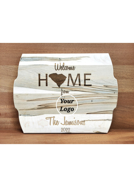 Welcome Home Cutting Board Add Text, Personalized Custom Wooden Laser Engraved