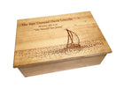 Sailboat Memory Box Add Text, Personalized Handmade Custom Wood Memorial Laser Engraved Box