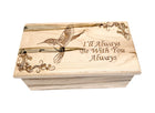 Hummingbird Electronic Music Box Add Text, Personalized Custom Wood Laser Engraved Music Box