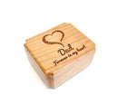 Heart Ring Box Add Text, Personalized Handmade Custom Laser Engraved Wooden Ring Box