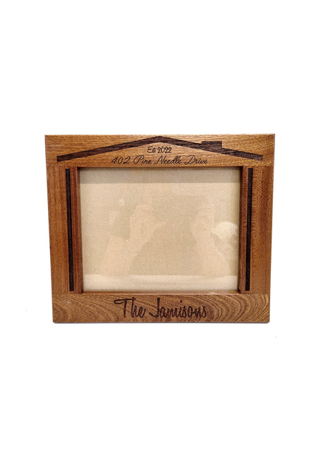 Home Wooden Picture Frame 8"x10" Add Text, Personalized Custom Laser Engraved