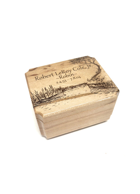 Pond Mini Urn Add Text, Small Shareable Urn, Infant Urn Personalized Handmade Custom Laser Engraved