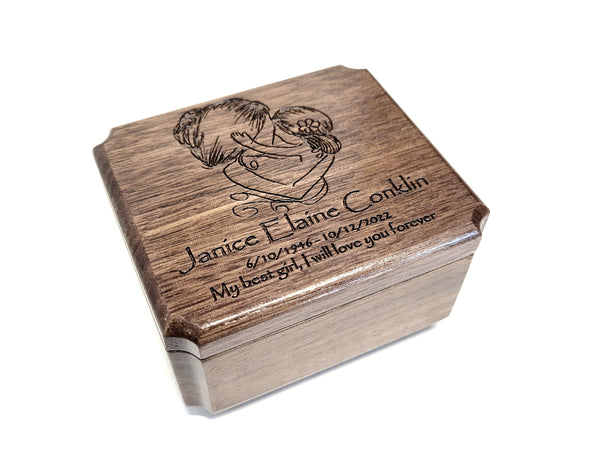 Engraved Handmade Personalized Mini Mermaid Sunset Urn, Baby Girl Urn, Small Urn, Sharable Urn, Pocket Urn, Rememberance Urn