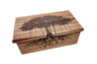 Banyan Tree Electronic Music Box Add Text, Personalized Handmade Custom Wood Laser Engraved Music Box