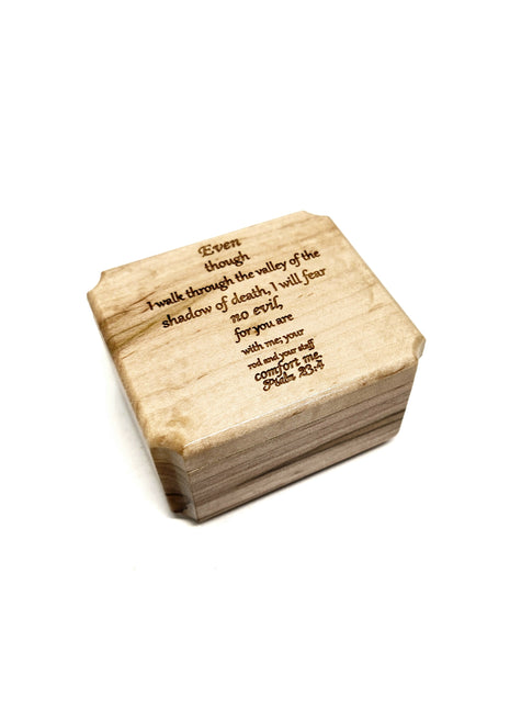 Custom Engraved Handmade Personalized Small Cross with Bible Verse Memorual Urn, Small Urn, Sharable Urn, Pocket Urn, Rememberance Memorial, Small Memorial