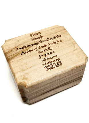 Cross John 3:16 Ring Box Add Text, Personalized Handmade Custom Laser Engraved Wooden Ring Box
