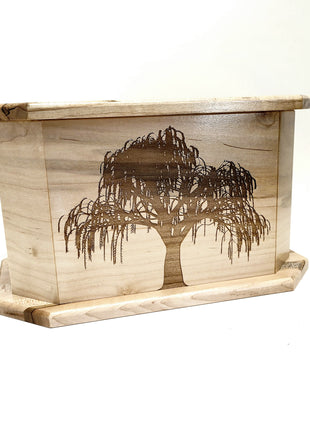 Custom Engraved Handmade Personalized Weeping Willow Tree Urn