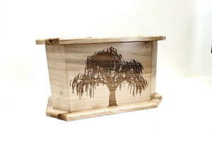 Custom Engraved Handmade Personalized Weeping Willow Tree Urn