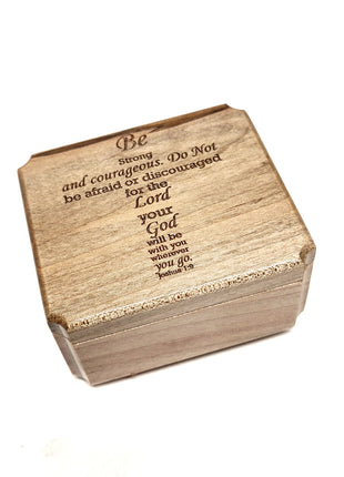 Cross John 3:16 Ring Box Add Text, Personalized Handmade Custom Laser Engraved Wooden Ring Box