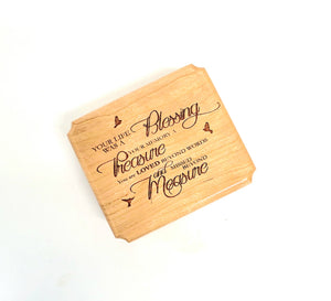 Engraved Handmade Personalized Blessings Treasure Measure Urn, Small Urn, Sharable Urn, Pocket Urn, Rememberance Saying Urn